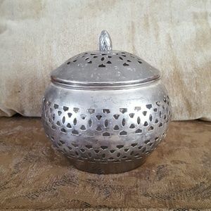Silver incense container